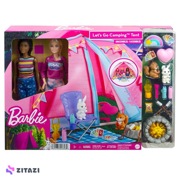 عروسک باربی در کمپ مدل Barbie Malibu And Brooklyn Camp Playset